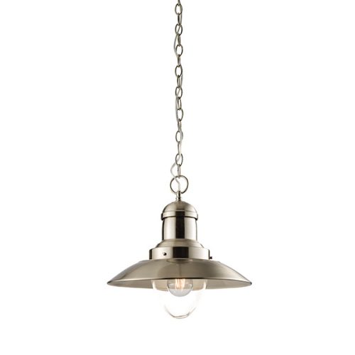 ENDON Mendip Mendip 1lt Pendant Satin nickel plate & clear glass 40W E27 GLS - ED-60799