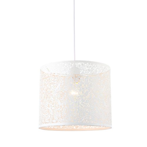 ENDON Secret garden 1lt Pendant easyfit Matt ivory 10W LED E27 or B22 - ED-61611