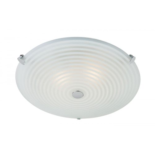 ENDON Roundel Roundel 2lt Flush Frosted/clear glass & chrome plate 2 x 40W E14 candle - ED-633-32