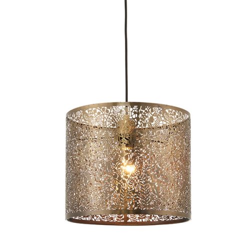 ENDON Secret garden Secret garden 1lt Pendant easyfit Antique brass plate 10W LED E27 or B22 - ED-70103