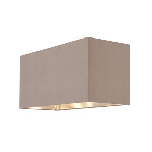 Kiegészítők - ENDON Cassier 1lt Shade Taupe silk & bright nickel plate 60W E27 or B22 GLS - ED-74418