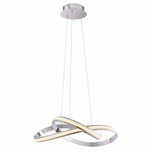 ENDON Aria Aria 1lt Pendant Chrome plate & white silicone 40.5W LED tape module (SMD 2835) Warm White - ED-76394