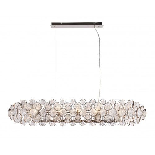 ENDON Marella Marella 8lt Pendant Bright nickel plate & clear glass 8 x 7W LED E14 - ED-76507