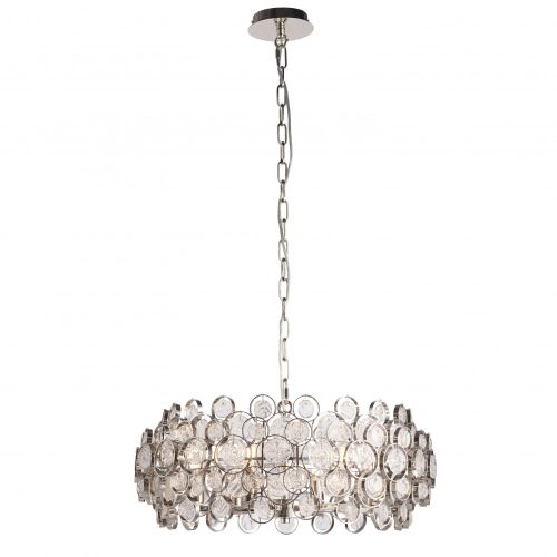 ENDON Marella Marella 6lt Pendant Bright nickel plate & clear glass 6 x 7W LED E14 - ED-76508