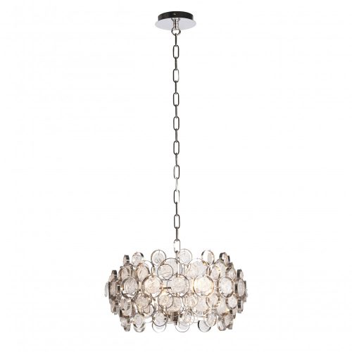 ENDON Marella Marella 4lt Pendant Bright nickel plate & clear glass 4 x 7W LED E14 - ED-76509