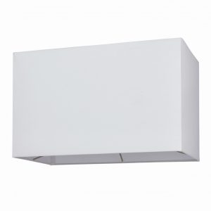 Kiegészítők - ENDON Rectangular 1lt Shade Vintage white fabric 60W E27 or B22 GLS - ED-77478