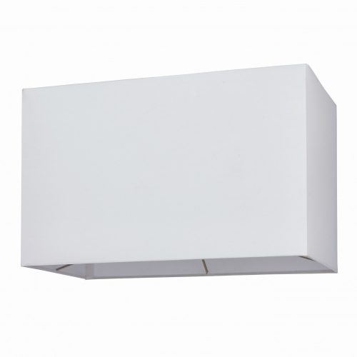 ENDON Rectangular Rectangular 1lt Shade Vintage white fabric 60W E27 or B22 GLS - ED-77478