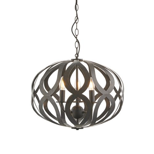 ENDON Sirolo Sirolo 3lt Pendant Antique brushed bronze paint 3 x 6W LED E14 - ED-81750