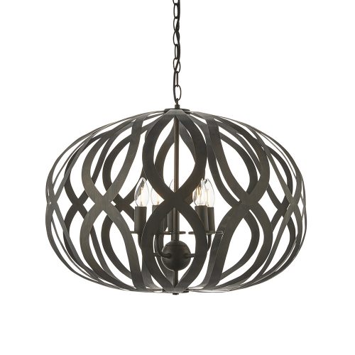 ENDON Sirolo 5lt Pendant Antique brushed bronze paint 5 x 6W LED E14 - ED-81752