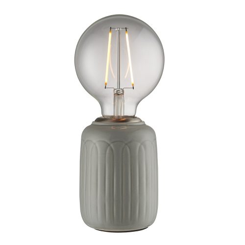 ENDON Olivia 1lt Table Thyme glaze & satin nickel plate 10W LED E27 - ED-94506