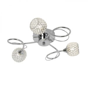 Mennyezeti lámpa - Endon Aherne 3lt semi flush - ED-AHERNE-3CH