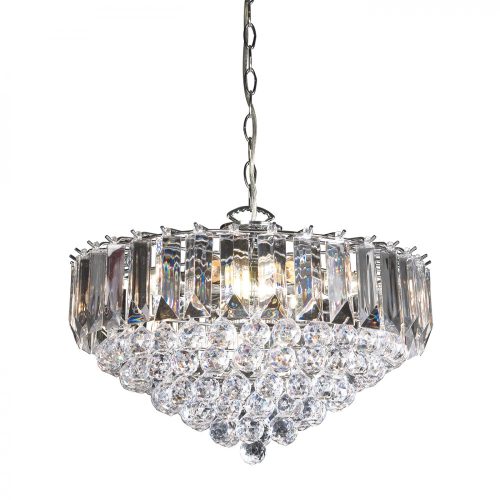 ENDON Fargo Fargo 6lt Pendant Chrome plate & clear acrylic 6 x 6W LED E14 - ED-FARGO-18CH