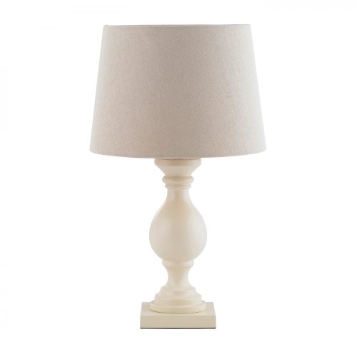 ENDON Marsham Marsham 1lt Table Ivory painted wood & ivory fabric 40W E14 candle - ED-MARSHAM-TLIV