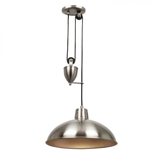 ENDON Polka Polka 1lt Pendant Satin nickel plate 60W E27 GLS - ED-POLKA-SN