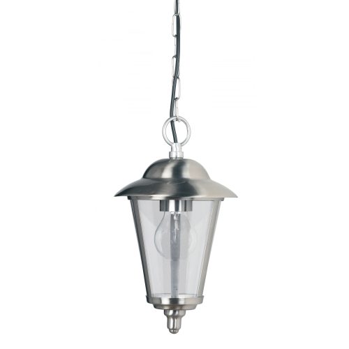 ENDON Klien Klien 1lt Pendant Polished stainless steel & clear pc 10.5W LED E27 Warm White - ED-YG-865-SS