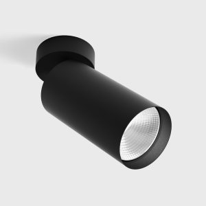 Spot világítás - Surface mounted luminaire TUB L SA 150, D75mm, H185mm, CREE LED 13W, 500mA, 1023Lm, 4000K, 50fok, CRI>90, IP20, black color