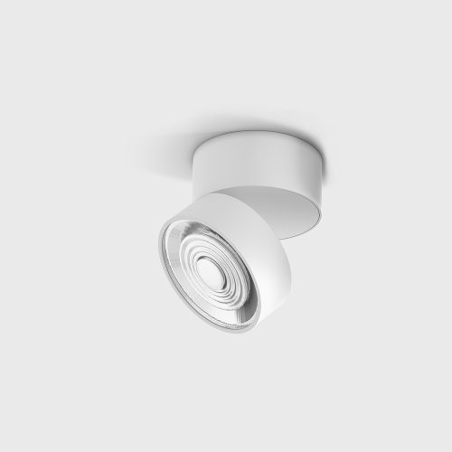 Surface mounted luminaire SOL SURF, D95mm, H78mm, 14 W, 1446 Lm, 3000K, 38fok CRI>90, 350 mA, IP 20, white color - LTX-02.9533.14.930.WH