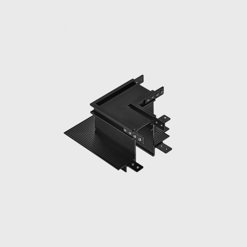 IN_LINE CORNER R HR Recessed "L" track connector, L82mm, w82mm, h 54mm, IP 20, black color  - LTX-06.R90HR.BK