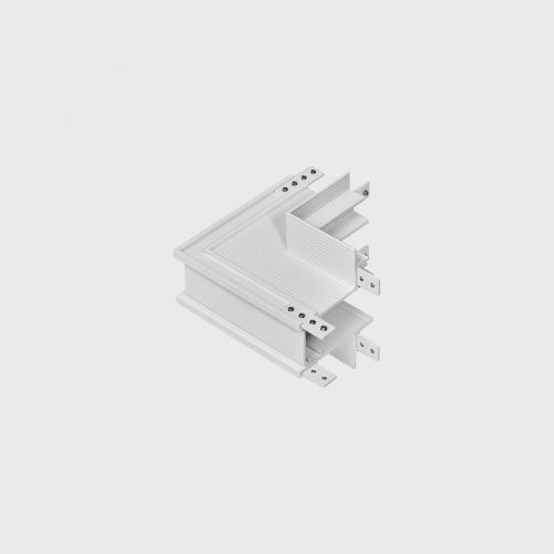 IN_LINE CORNER R IN Recessed "L" track connector Сeiling to Wall, in-installation, L82mm, w82mm, h 54mm, white color  - LTX-06.R90IN.WH