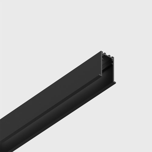 IN_LINE TRACK T 48V DC, L3000mm,W40mm, H54mm. Recessed track with trim without endcap and live end, black color  - LTX-06.T300.BK