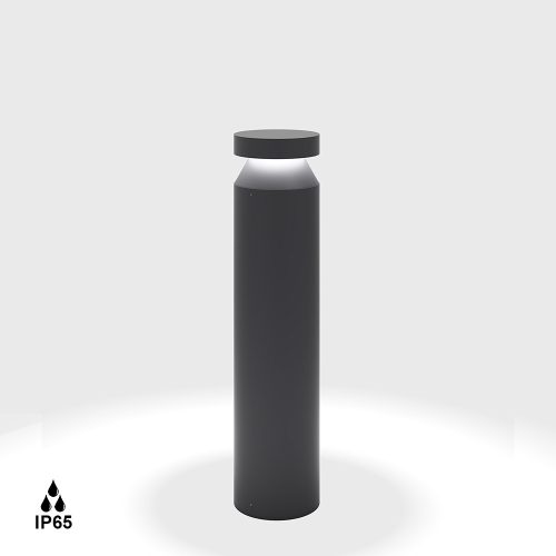 Bollard BARD5. D140mm, H600mm, Bridgelux 2835, 18W LED, 2700K, 360fok, 685Lm, CRI>90, IP 65, AC 220-240V, graphite color - LTX-08.5005.18.927.GR