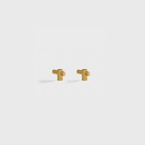 Surface mounted bracket SLIMLINE. L80mm, D18mm, sp42mm, brass color, 2pcs/Set - LTX-10.A1804.BR