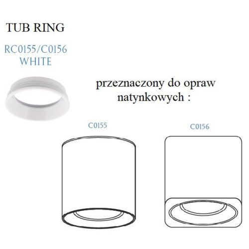 MAXLIGHT TUB RING/WH