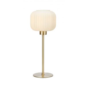 Asztali lámpa - Markslöjd SOBER Table Small 1L Brushed Brass/White - MS-108120