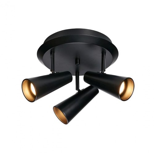 Markslöjd CREST Ceiling 3L Round Black - MS-108204