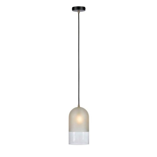 Markslöjd COPE Pendant 1L Frosted/Clear/Black - MS-108225