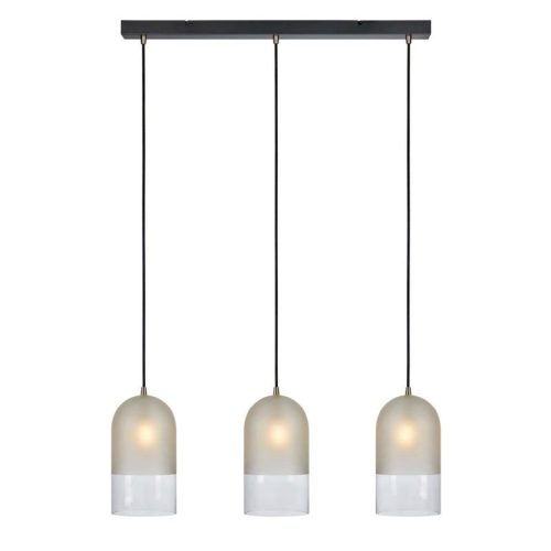 Markslöjd COPE Pendant 3L Frosted/Clear/Black - MS-108226