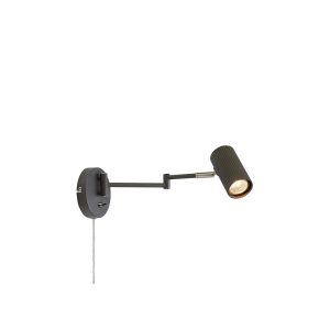 Kategória nélkül - Markslöjd COSTILLA Wall Flex Arm 1L Dark Grey/Satin Nickel - MS-108468