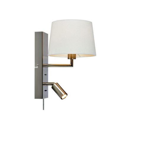 Markslöjd COMO Wall 2L Steel/White - MS-108596