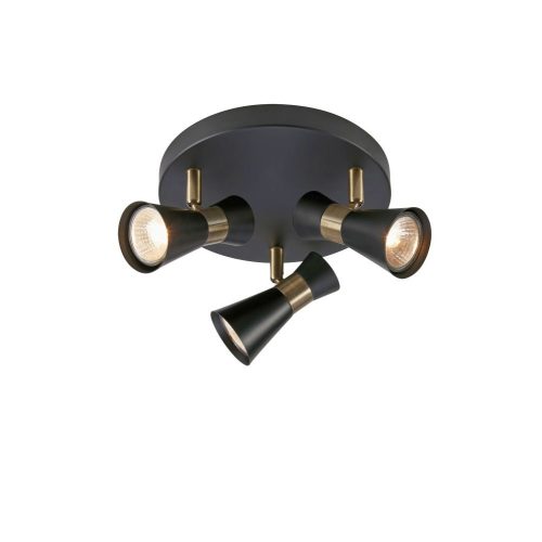 Markslöjd FOLIE Ceiling Round 3L Black/Antique Brass - MS-108626