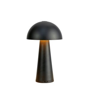 Asztali lámpa - Markslöjd FUNGI Rechargeable Table Matt Black B/O - MS-108655