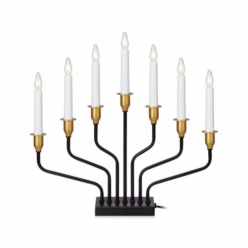 Markslöjd BROSA Candle Light Black E10 7x3W metal 41x39cm