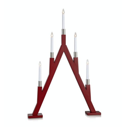 Markslöjd BJURFORS 5 Candlestick Wood E10 Red E10 5 PLASTIC