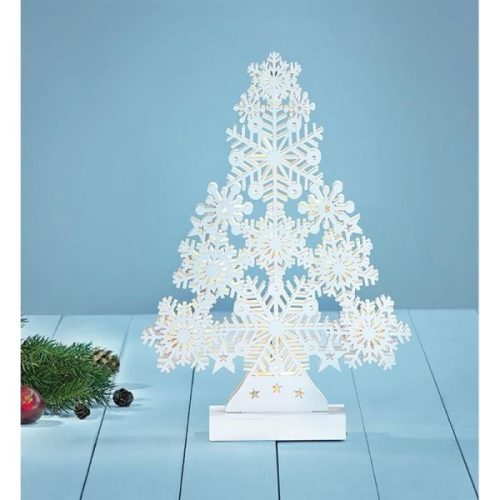 Markslöjd PRINCE Table Decoration 39cm White FIXED LED 11 drewno 4.5V