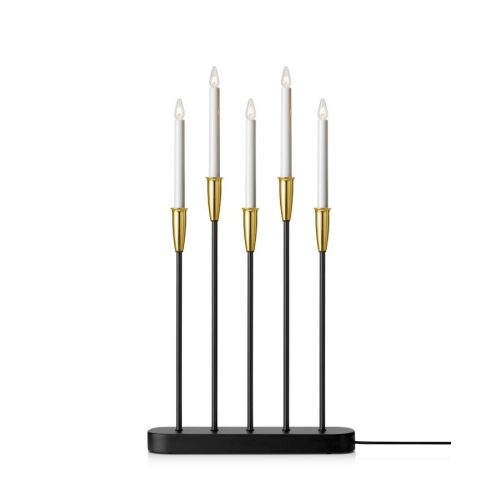 Markslöjd NICE Candlestick Black/Brass E10 5x3W metal 35x64cm