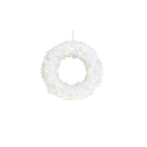 Markslöjd FEATHER Wreath 35cm 40L White DIOD/LED 40 METAL