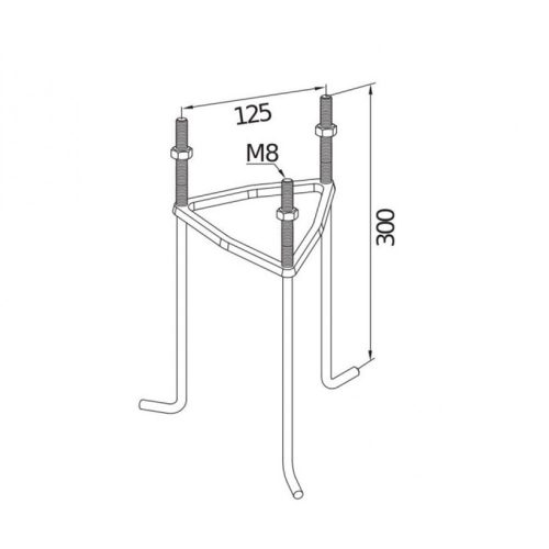 NORLYS METAL BASE 1230 TO CONCRETE ACCESSORY - NOR-1230