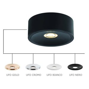 Mennyezeti lámpa - ORLICKI Neo Nero Slim KG / Ufo Nero 1xGU10 max 8W LED 230V - OR-OR83668