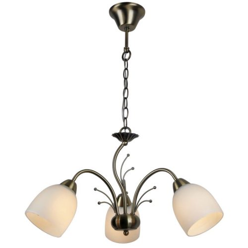 REALITY Alice  Pendant lamp,antique brass3*E27 Max 60W,bulb excl.Glass Dia:10cm H:11cmTotal Dia:53.8cm H:67cm