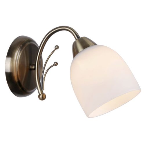 REALITY Alice Wall lamp,antique brass 1*E14 Max 40W ,bulb excl.L: 22cm H:16cm Glass Dia: 10cm. H: 11cm 