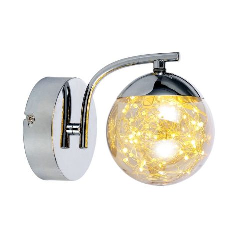 REALITY Universe Wall lamp LED Size:14*16*9cm 1x4W 360Lm 3000K. Shade in Glass amber