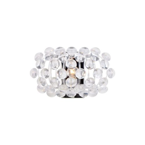 REALITY Therica 1LT Wall lamp270*150*180mm Metal: chrome Plastic:half ball clear1*E14 40W bulb not incl.