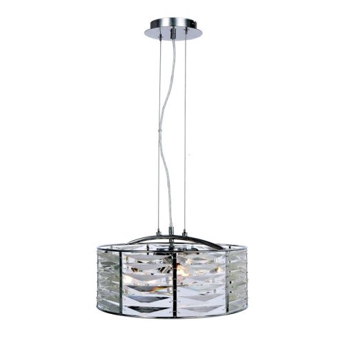 REALITY Biagio 3LT Pendant lamp 40*40cm H120cm Metal: chrome Shade glass,3xE14 40W bulb excl.