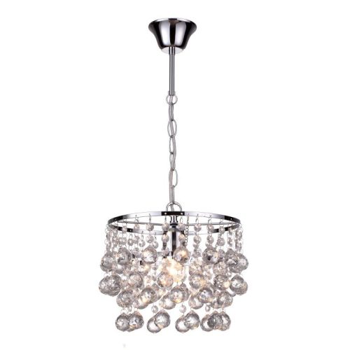 REALITY London crystal  Pendant lamp,chromeGlass hanging beads1*E27 Max.40W,bulb excl.Dia:25cm. Total H:120cm 