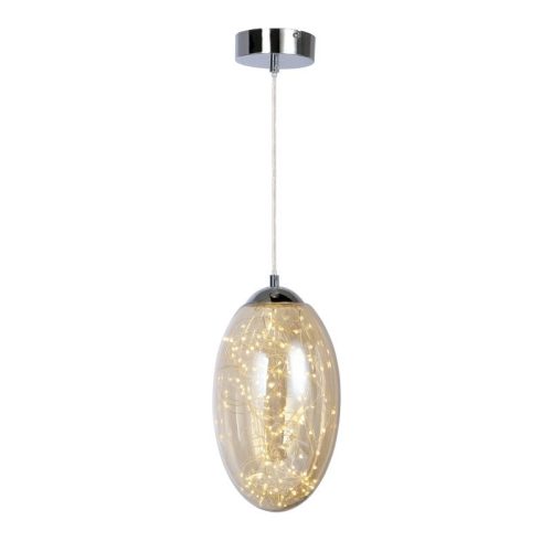 REALITY Irma Pendant lamp LED Size:33*22*120cm 1x15W 1200Lm 3000K. Shade in Glass amber