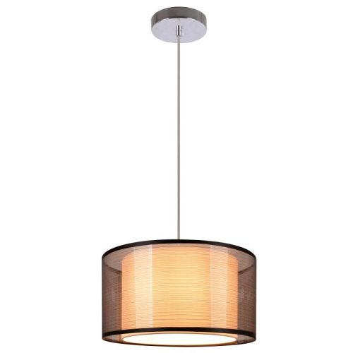 REALITY Martina 1-LIT PENDANT LAMPW/230V 50Hz E27*1(W/O BULB)W/SIZE:D300 MMW/CHROME + BLACK SHADE FINISHW/BASE SIZE:D100MM